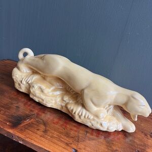 Vintage 70s Ceramic Panther Planter
